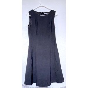 Gray Knee Length Sleeveless Dress - Calvin Klein - Size 8